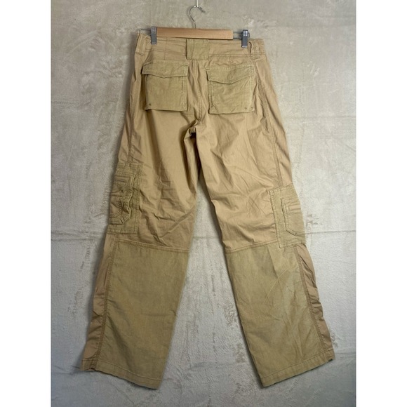 Y2k Abercrombie & Fitch Women's 4R 27 Utility Cargo‎ Pants Corduroy Wide Leg - Picture 2 of 8
